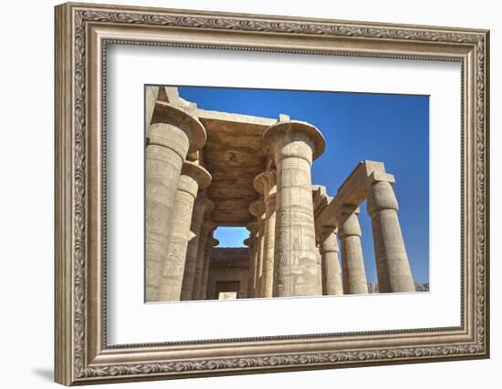 Column Reliefs, Hypostyle Hall, the Ramesseum (Mortuary Temple of Ramese Ii)-Richard Maschmeyer-Framed Photographic Print