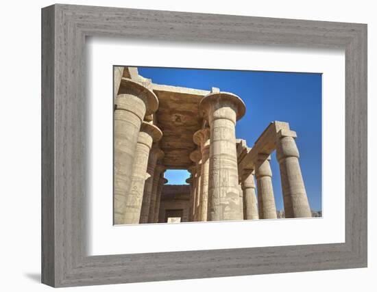 Column Reliefs, Hypostyle Hall, the Ramesseum (Mortuary Temple of Ramese Ii)-Richard Maschmeyer-Framed Photographic Print