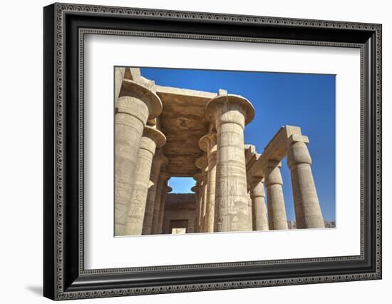 Column Reliefs, Hypostyle Hall, the Ramesseum (Mortuary Temple of Ramese Ii)-Richard Maschmeyer-Framed Photographic Print