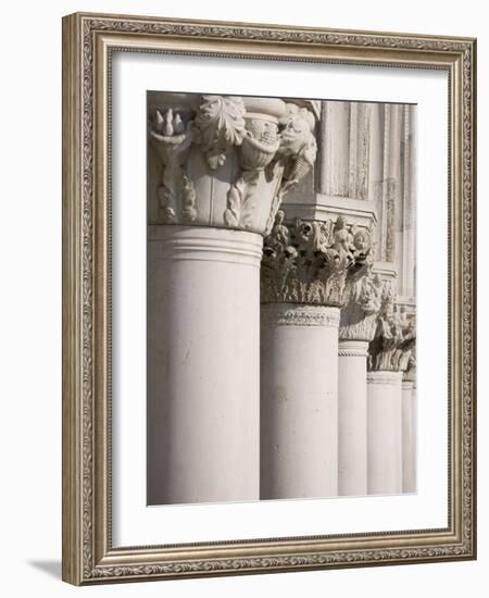 Column Sculptures of Doge's Palace-Tom Grill-Framed Photographic Print