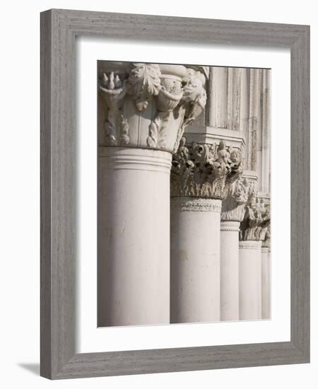 Column Sculptures of Doge's Palace-Tom Grill-Framed Photographic Print