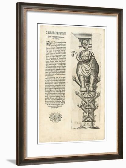 Column with Figure of an Elephant, 1604-Joseph Boillot-Framed Giclee Print