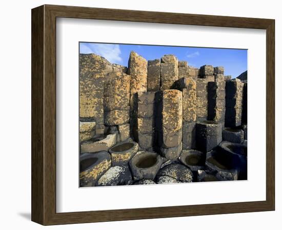 Columnar basalt at Giant's Causeway-Layne Kennedy-Framed Photographic Print