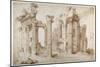 Columniated Ruins of the Temple of Minerva-Sebastian Vrancx-Mounted Giclee Print