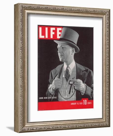 Columnist and Fashion Trendsetter Lucius Bebe, January 16, 1939-Rex Hardy Jr.-Framed Photographic Print