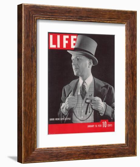 Columnist and Fashion Trendsetter Lucius Bebe, January 16, 1939-Rex Hardy Jr.-Framed Photographic Print