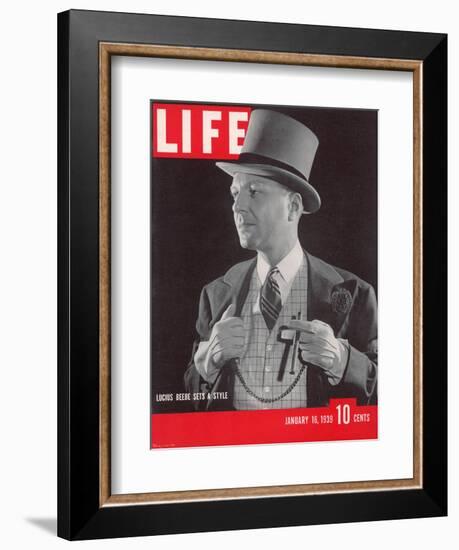 Columnist and Fashion Trendsetter Lucius Bebe, January 16, 1939-Rex Hardy Jr.-Framed Photographic Print