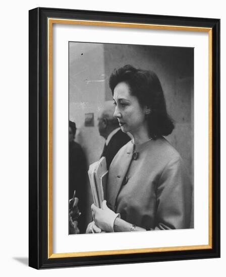 Columnist Dorothy Kilgallen Covering the Finch Murder Trial-Ralph Crane-Framed Photographic Print