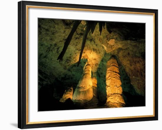 Columns and Domes in the Big Room, Carlsbad Caverns National Park, New Mexico, USA-Scott T. Smith-Framed Photographic Print