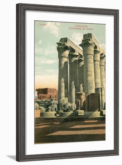 Columns at Luxor-null-Framed Art Print