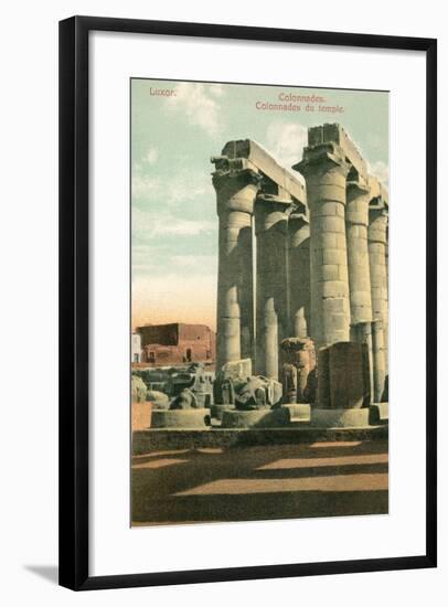 Columns at Luxor-null-Framed Art Print