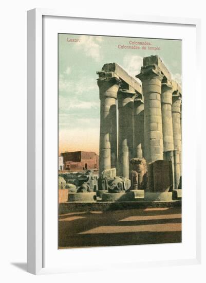 Columns at Luxor-null-Framed Art Print