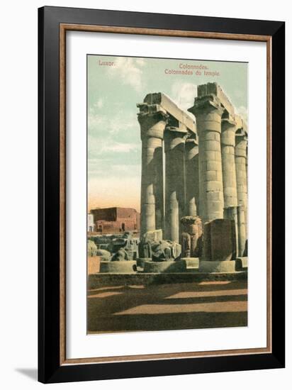 Columns at Luxor-null-Framed Art Print