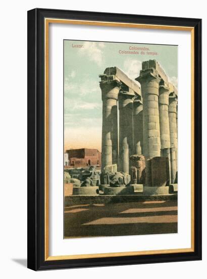 Columns at Luxor-null-Framed Art Print