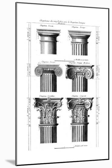 Columns Classical Orders-null-Mounted Giclee Print