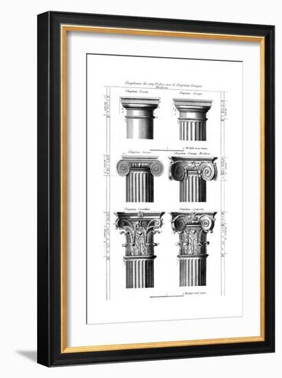 Columns Classical Orders-null-Framed Giclee Print