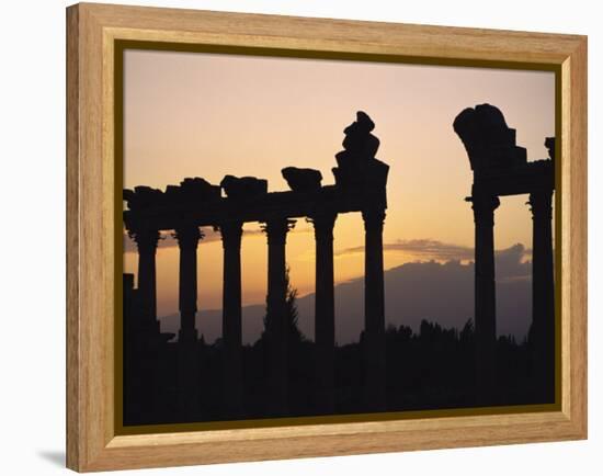 Columns in Public Building, Probably the Court of Justice, Baalbek, Lebanon, Middle East-Fred Friberg-Framed Premier Image Canvas