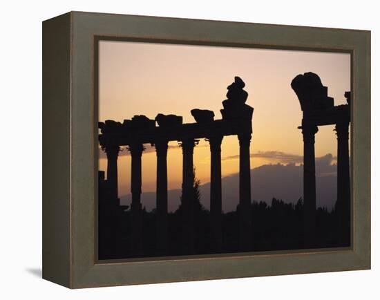 Columns in Public Building, Probably the Court of Justice, Baalbek, Lebanon, Middle East-Fred Friberg-Framed Premier Image Canvas