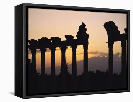 Columns in Public Building, Probably the Court of Justice, Baalbek, Lebanon, Middle East-Fred Friberg-Framed Premier Image Canvas