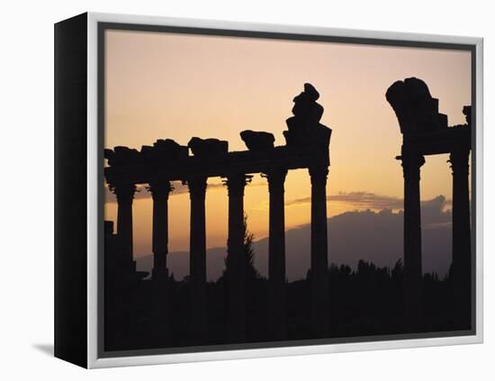 Columns in Public Building, Probably the Court of Justice, Baalbek, Lebanon, Middle East-Fred Friberg-Framed Premier Image Canvas