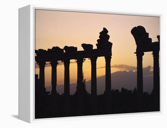 Columns in Public Building, Probably the Court of Justice, Baalbek, Lebanon, Middle East-Fred Friberg-Framed Premier Image Canvas