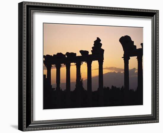 Columns in Public Building, Probably the Court of Justice, Baalbek, Lebanon, Middle East-Fred Friberg-Framed Photographic Print