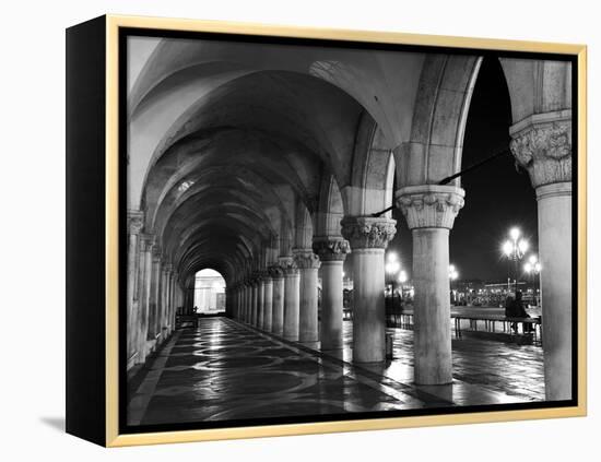 Columns of the Doge's Palace at Night, Venice, Veneto Region, Italy-Nadia Isakova-Framed Premier Image Canvas