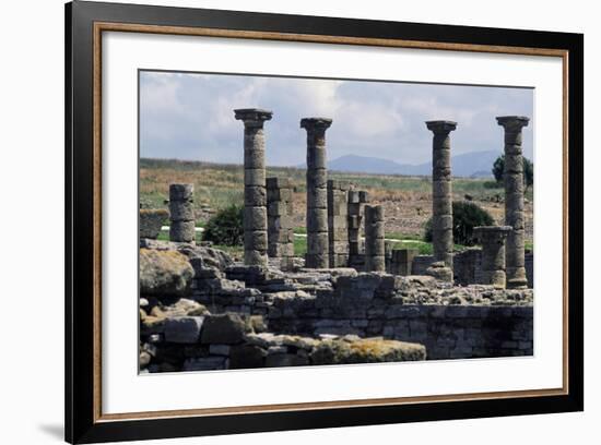 Columns of the Roman Basilica, Baelo Claudia, Andalusia, Spain-null-Framed Giclee Print