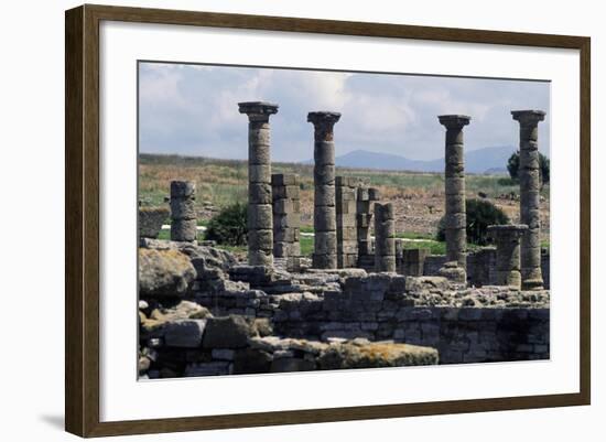 Columns of the Roman Basilica, Baelo Claudia, Andalusia, Spain-null-Framed Giclee Print