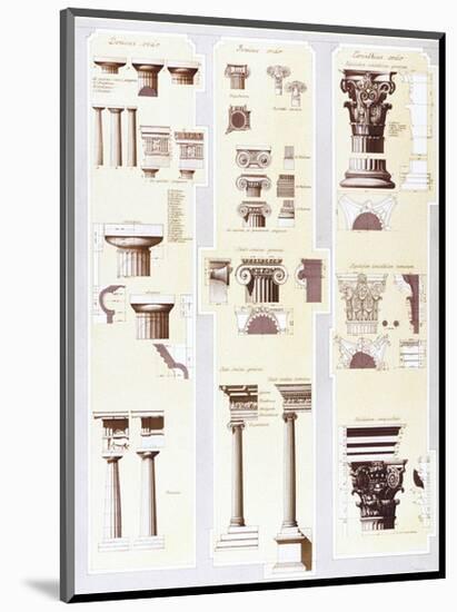 Columns Study-Libero Patrignani-Mounted Art Print