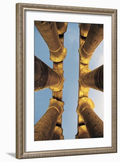 Columns, Temple of Luxor at Sunset, Luxor, Thebes-null-Framed Photographic Print