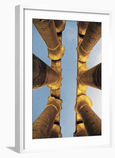 Columns, Temple of Luxor at Sunset, Luxor, Thebes-null-Framed Photographic Print