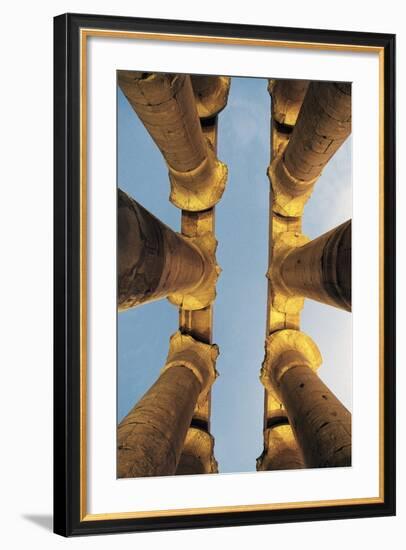 Columns, Temple of Luxor at Sunset, Luxor, Thebes-null-Framed Photographic Print