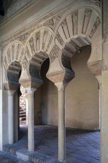 Columns With Arches In Interior Courtyard Of Alcazaba Of Malaga Giclee Print By Art Com