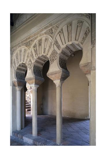 Columns With Arches In Interior Courtyard Of Alcazaba Of Malaga Giclee Print By Art Com