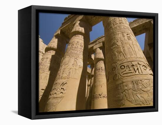 Columns with Hieroglyphs at Karnak Temple-Bob Krist-Framed Premier Image Canvas