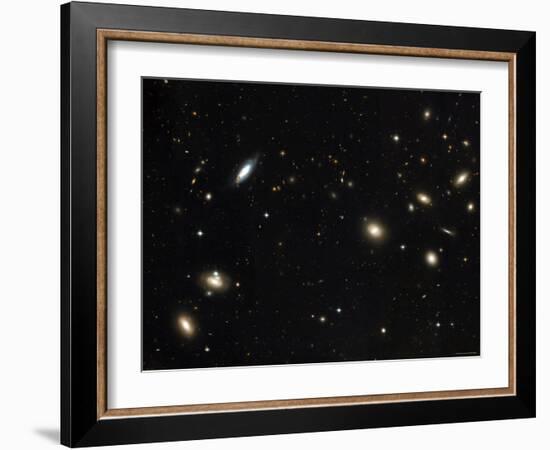 Coma Cluster of Galaxies-Stocktrek Images-Framed Photographic Print