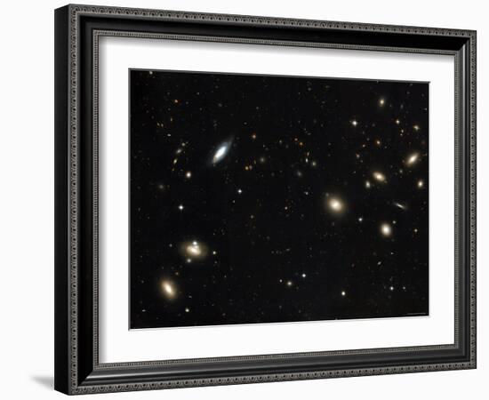 Coma Cluster of Galaxies-Stocktrek Images-Framed Photographic Print