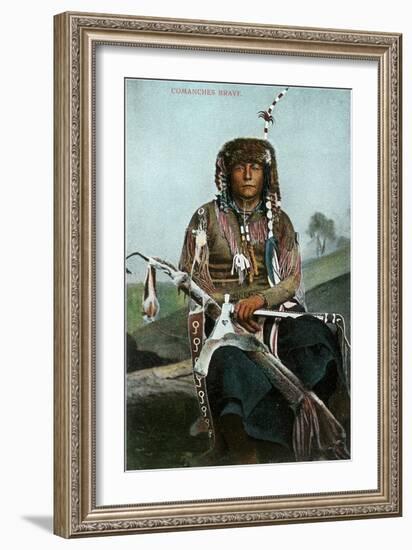 Comanche Brave-null-Framed Art Print