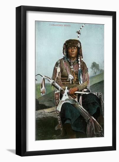 Comanche Brave-null-Framed Art Print