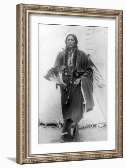 Comanche Chief Quanah Parker Photograph-Lantern Press-Framed Premium Giclee Print