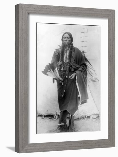 Comanche Chief Quanah Parker Photograph-Lantern Press-Framed Premium Giclee Print