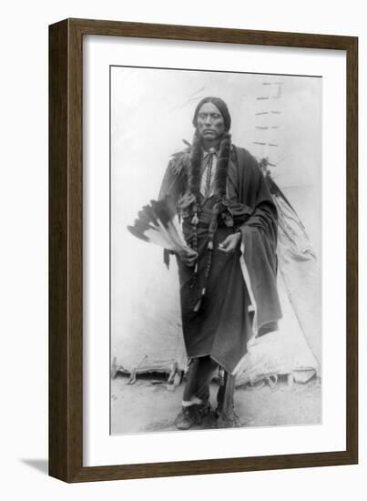 Comanche Chief Quanah Parker Photograph-Lantern Press-Framed Premium Giclee Print