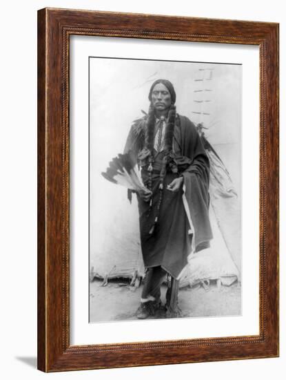 Comanche Chief Quanah Parker Photograph-Lantern Press-Framed Premium Giclee Print