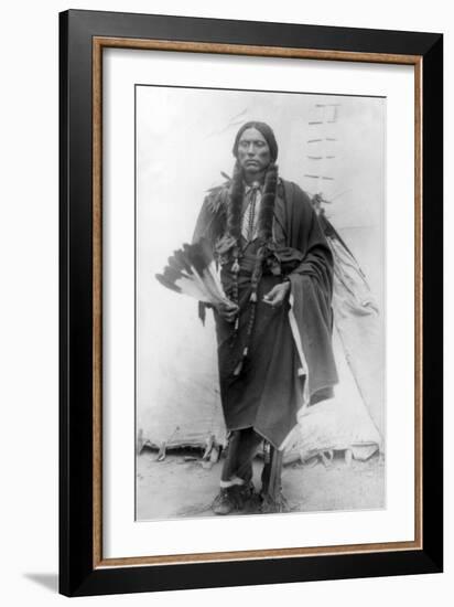 Comanche Chief Quanah Parker Photograph-Lantern Press-Framed Premium Giclee Print