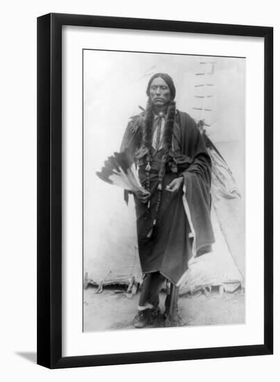 Comanche Chief Quanah Parker Photograph-Lantern Press-Framed Premium Giclee Print