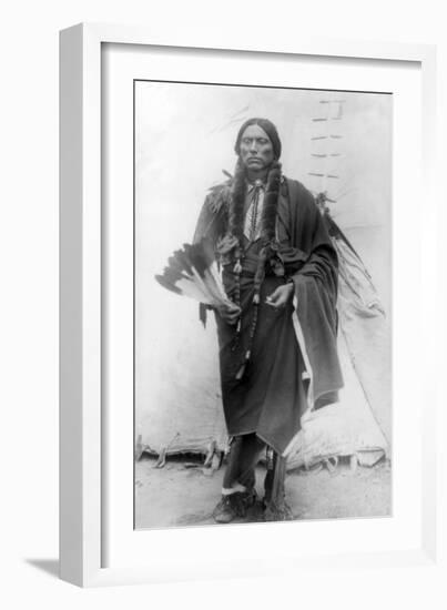 Comanche Chief Quanah Parker Photograph-Lantern Press-Framed Premium Giclee Print