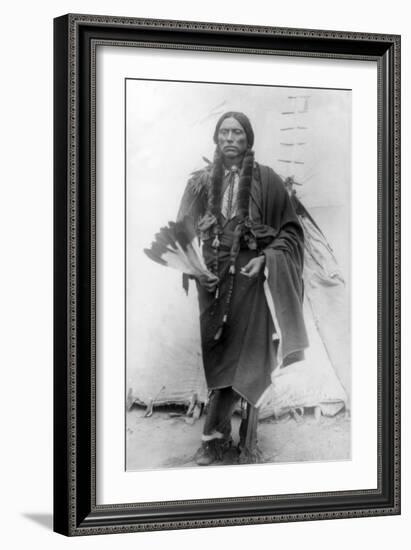 Comanche Chief Quanah Parker Photograph-Lantern Press-Framed Premium Giclee Print