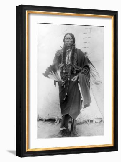 Comanche Chief Quanah Parker Photograph-Lantern Press-Framed Premium Giclee Print