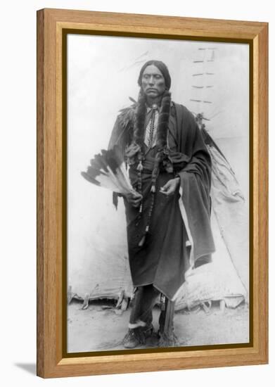 Comanche Chief Quanah Parker Photograph-Lantern Press-Framed Stretched Canvas